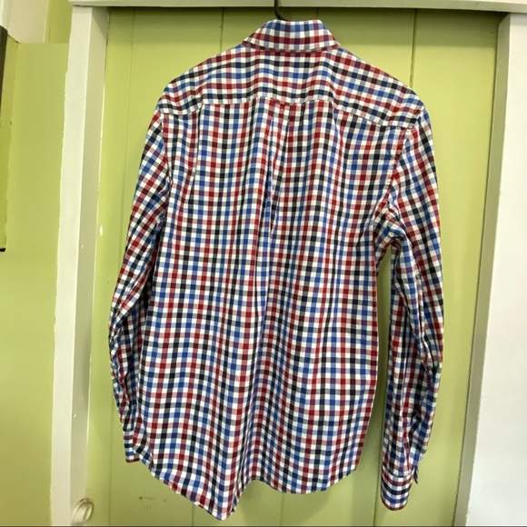 Jack Spade Men’s Plaid Long Sleeve Button Down Shirt Red Blue Size Large - Picture 2 of 9